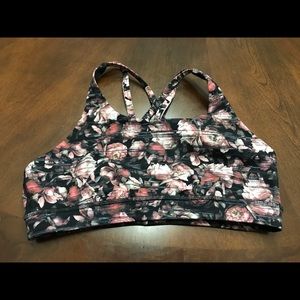 LULULEMON FLORAL PATTERN SPORTS BRA SIZE 10!